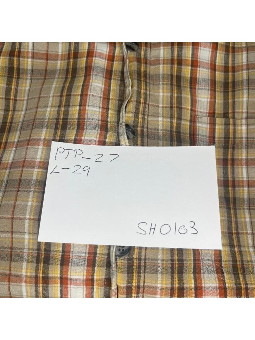 Rustic Ridge s 2X   Plaid Button Down  Tan - Picture 5 of 5